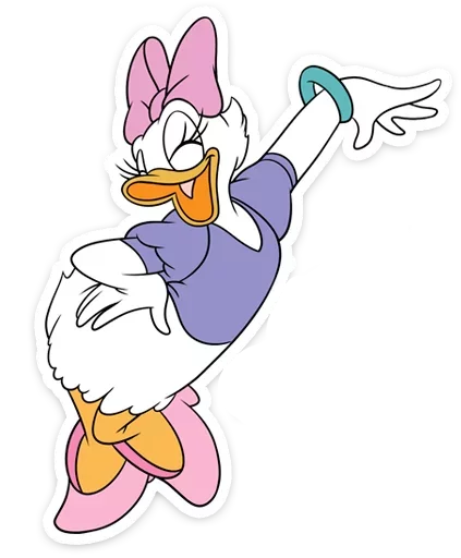 Donald and Daisy Duck Romance Stickers Telegram Sticker #10 - Donald and Daisy Duck Romance Stickers #10