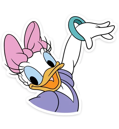 Donald and Daisy Duck Romance Stickers Telegram Sticker #12 - Donald and Daisy Duck Romance Stickers #12