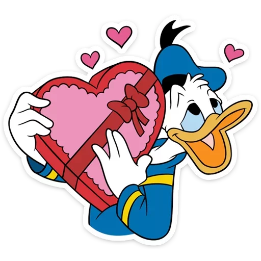 Donald and Daisy Duck Romance Stickers Telegram Sticker #18 - Donald and Daisy Duck Romance Stickers #18