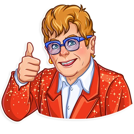 Elton John Telegram Sticker #3 - Elton John #3