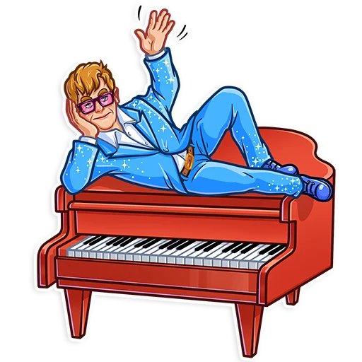 Elton John Telegram Sticker #5 - Elton John #5
