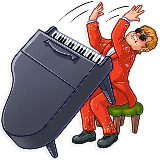 Elton John Telegram Sticker #10 - Elton John #10