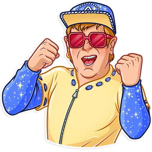 Elton John Telegram Sticker #12 - Elton John #12