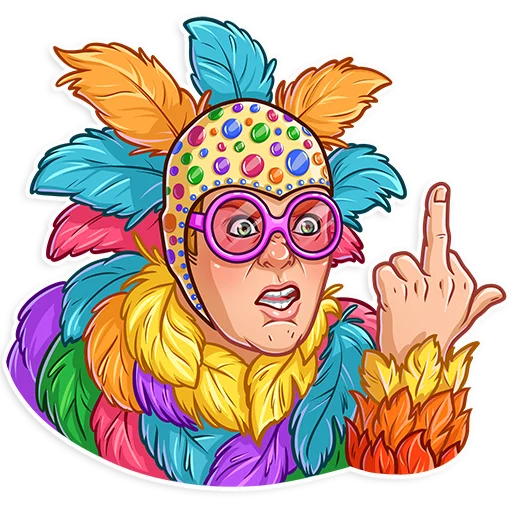 Elton John Telegram Sticker #13 - Elton John #13