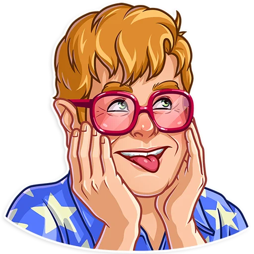 Elton John Telegram Sticker #18 - Elton John #18
