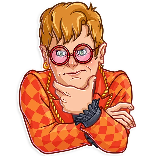 Elton John Telegram Sticker #20 - Elton John #20