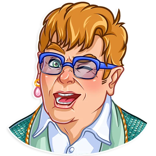 Elton John Telegram Sticker #22 - Elton John #22