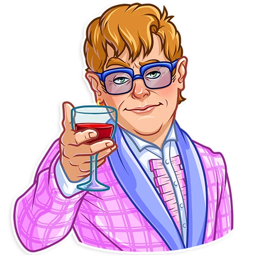 Elton John Telegram Sticker #25 - Elton John #25