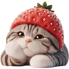 Fat Cat Strawberry Emoji