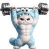 Furry Monster Cat Emoji Telegram Sticker #16 - Furry Monster Cat Emoji #16