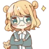 Girl Of Circle Glasses Emoji