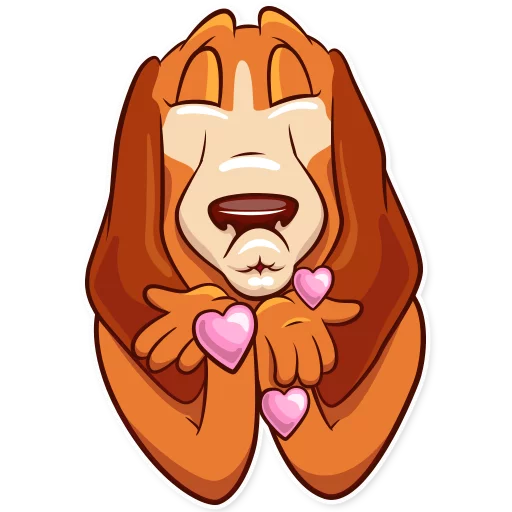 Good Boy Basset Hound Telegram Sticker #2 - Good Boy Basset Hound #2
