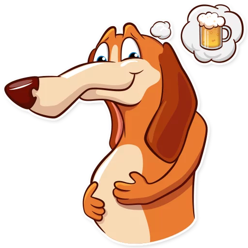 Good Boy Basset Hound Telegram Sticker #7 - Good Boy Basset Hound #7