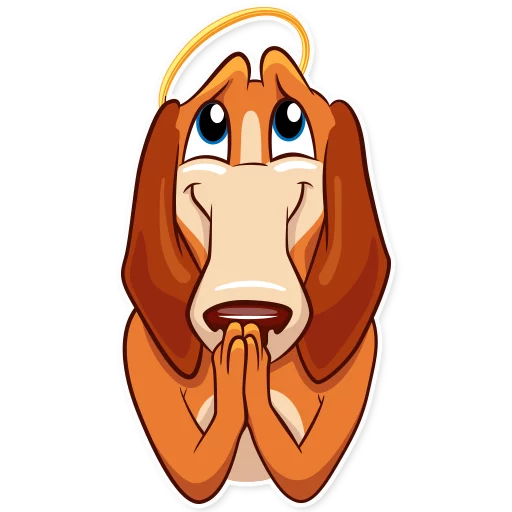 Good Boy Basset Hound Telegram Sticker #8 - Good Boy Basset Hound #8