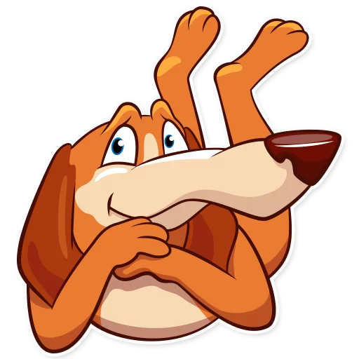 Good Boy Basset Hound Telegram Sticker #25 - Good Boy Basset Hound #25