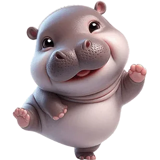 Cute Baby Hippo