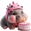 Hippos Dino Emoji Telegram Sticker #4 - Hippos Dino Emoji #4