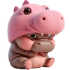 Hippos Dino Emoji Telegram Sticker #18 - Hippos Dino Emoji #18