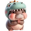Hippos Dino Emoji Telegram Sticker #21 - Hippos Dino Emoji #21