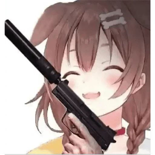 Korone with Gun