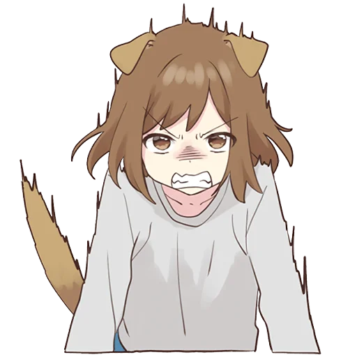 Dog Girl Stickers Telegram Sticker #22 - Dog Girl Stickers #22