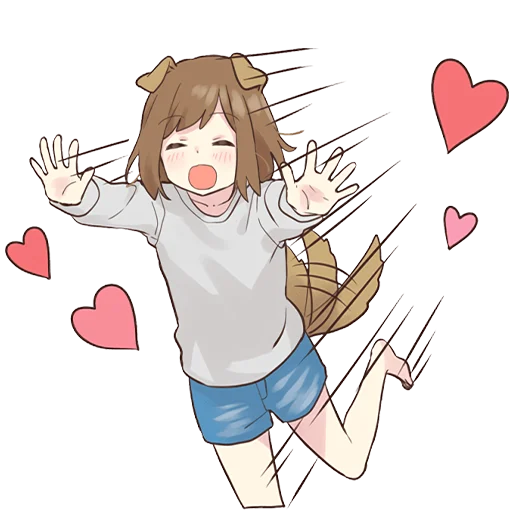 Dog Girl Stickers Telegram Sticker #23 - Dog Girl Stickers #23