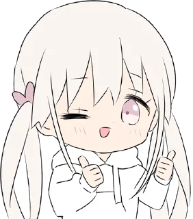 Hoodiegirl (white) Chibi Stickers