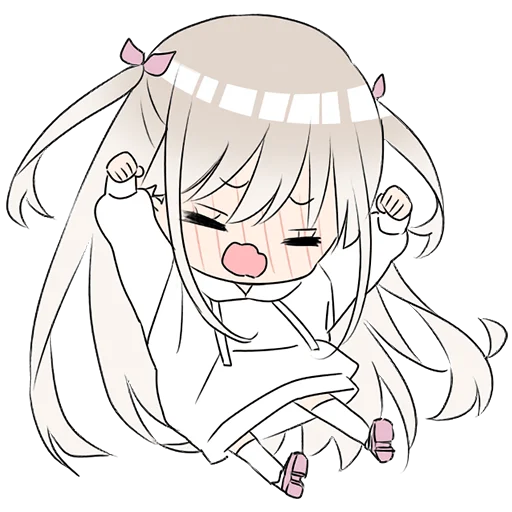 Hoodiegirl (white) Stickers Telegram Sticker #16 - Hoodiegirl (white) Stickers #16