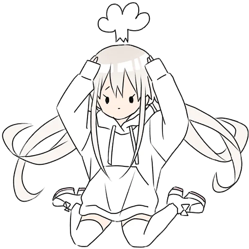Hoodiegirl (white) Pt.2 Stickers Telegram Sticker #3 - Hoodiegirl (white) Pt.2 Stickers #3