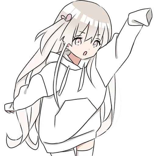 Hoodiegirl (white) Pt.2 Stickers Telegram Sticker #9 - Hoodiegirl (white) Pt.2 Stickers #9