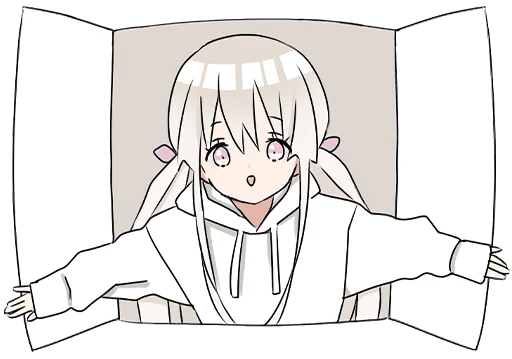 Hoodiegirl (white) Pt.2 Stickers Telegram Sticker #15 - Hoodiegirl (white) Pt.2 Stickers #15