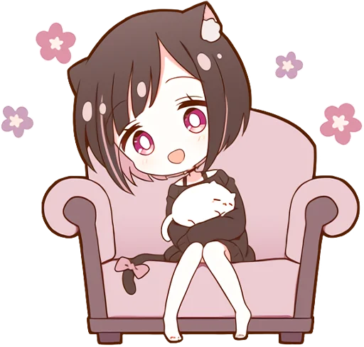 Kuroneko Chan Stickers Telegram Sticker #2 - Kuroneko Chan Stickers #2