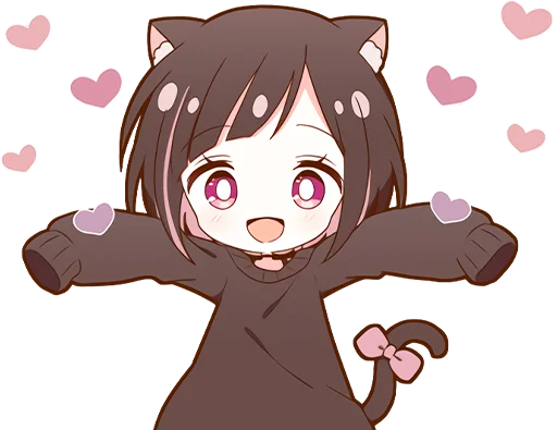 Kuroneko Chan Stickers Telegram Sticker #12 - Kuroneko Chan Stickers #12