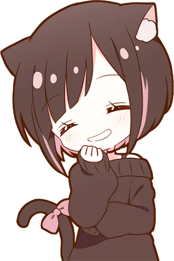 Kuroneko Chan Stickers Telegram Sticker #17 - Kuroneko Chan Stickers #17