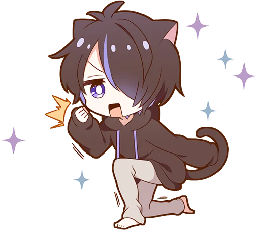 Kuroneko Kun Stickers Telegram Sticker #5 - Kuroneko Kun Stickers #5