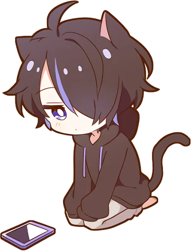 Kuroneko Kun Stickers Telegram Sticker #11 - Kuroneko Kun Stickers #11