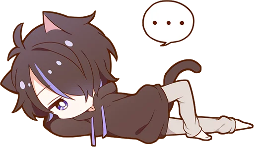 Kuroneko Kun Stickers Telegram Sticker #21 - Kuroneko Kun Stickers #21