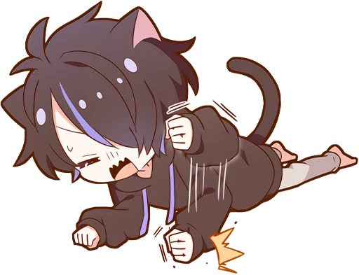 Kuroneko Kun Stickers Telegram Sticker #25 - Kuroneko Kun Stickers #25