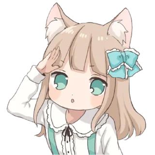 Wolf Ear Girl Stickers