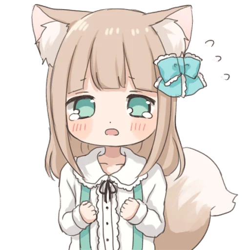 Wolf Ear Girl Stickers Telegram Sticker #2 - Wolf Ear Girl Stickers #2