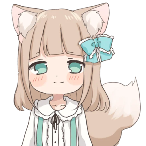 Wolf Ear Girl Stickers Telegram Sticker #3 - Wolf Ear Girl Stickers #3