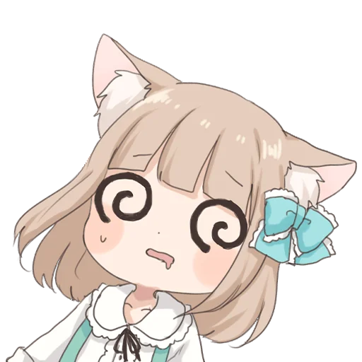 Wolf Ear Girl Stickers Telegram Sticker #4 - Wolf Ear Girl Stickers #4