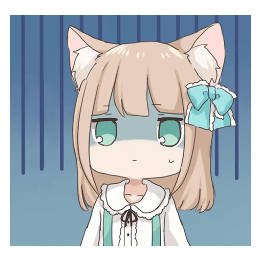 Wolf Ear Girl Stickers Telegram Sticker #6 - Wolf Ear Girl Stickers #6