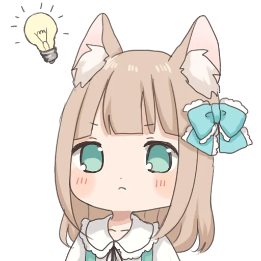 Wolf Ear Girl Stickers Telegram Sticker #7 - Wolf Ear Girl Stickers #7