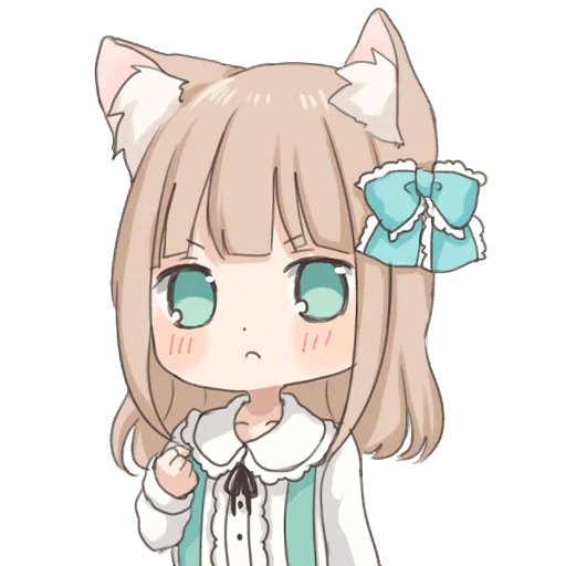Wolf Ear Girl Stickers Telegram Sticker #8 - Wolf Ear Girl Stickers #8