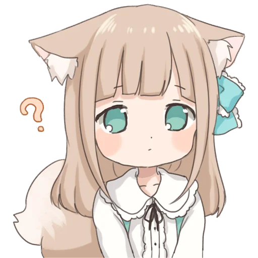 Wolf Ear Girl Stickers Telegram Sticker #9 - Wolf Ear Girl Stickers #9