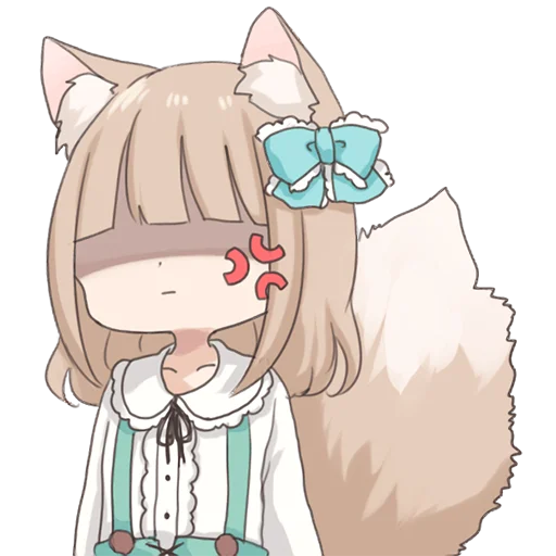 Wolf Ear Girl Stickers Telegram Sticker #12 - Wolf Ear Girl Stickers #12