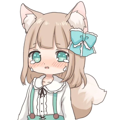 Wolf Ear Girl Stickers Telegram Sticker #15 - Wolf Ear Girl Stickers #15
