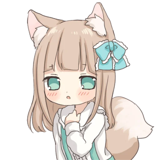 Wolf Ear Girl Stickers Telegram Sticker #16 - Wolf Ear Girl Stickers #16