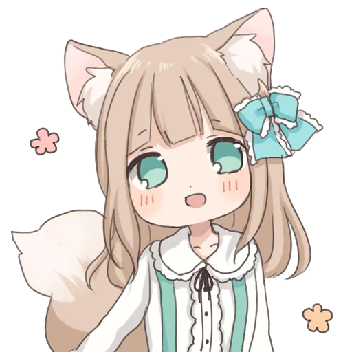 Wolf Ear Girl Stickers Telegram Sticker #18 - Wolf Ear Girl Stickers #18